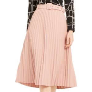 Alfani pleaded belted midi skirt